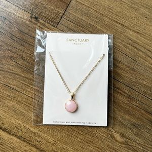 SANCTUARY PROJECT Rose QUARTZ Serenity Necklace~GOLD-NEW IN PACKAGE
